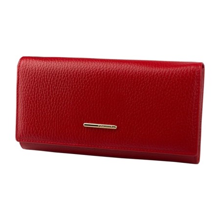 Purse with frame lock XL Nice, matte leather, red color