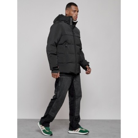 Winter ski skid male, size 52, black color-2