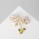 Brooch "Flowers", white-green color in gold