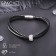Bracelet Skin "Shambhala", black color in silver, l = 17 cm
