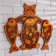 Set of cutting boards "Golden Fish", 3 pcs, Khokhloma