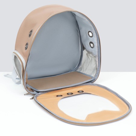 Backpack for carrying "cat", transparent, 32 x 21 x 35 cm, beige-11