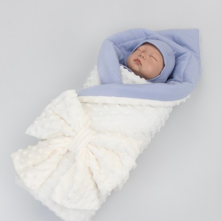 Kinderlitto “New First Wardrobe” discharge kit, 4 items, height 50-56 cm, dairy color, heavenly blue-1