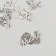 Connector Metal for creativity 2 ears "Mom - butterfly and flower" 2.5x1.8 cm