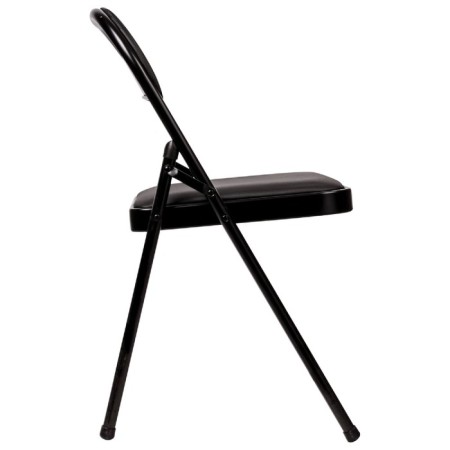 Folding Brabix "Golf Plus CF-003 Comfort", black frame, black leatherette-2