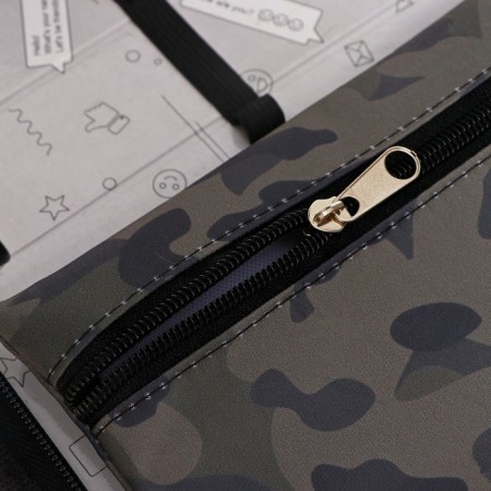 Penal 1 section 140 x 210 x 40 mm, folding pocket and cosmetic bag, fabric, calligrata top content "cat camouflage"-6