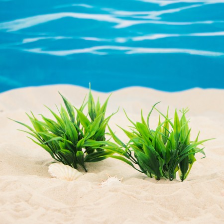 The artificial aquarium bush, 10 cm, green