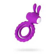 Erective ring on the penis Jos Good Bunny, silicone, purple, 9 cm