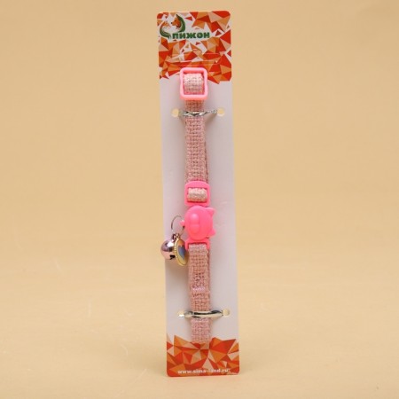 Koshachi collar "tenderness", with a bell and suspension, 30 x 1 cm, polyester, pink-6
