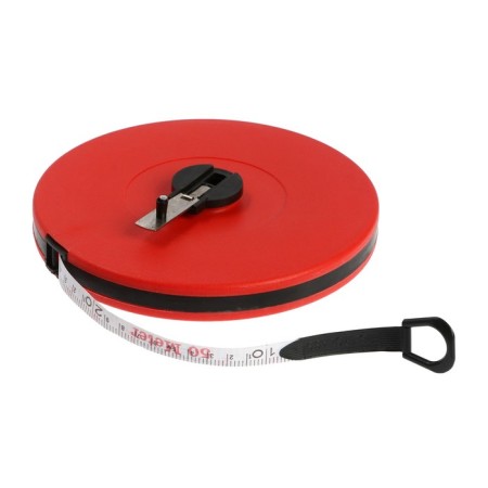 Roulette geodesical scrap, fiberlass tape, closed case, 50 m x 13 mm
