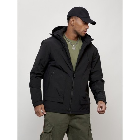 Male spring jacket, size 48, black color-2