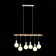 Suspended EVOLUCE lamp. SL1142.503.06. Bagetti. 6x60 watts, E27, 85x4x29 cm, white color, light wood
