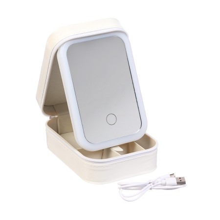 KZ-11 mirror, backlight, storage compartment, from the battery, white-8