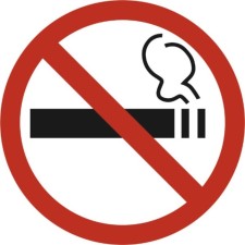 The sticker smoking is round, SkyWay GOST “Smoking is prohibited”, D = 150 mm