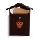 Mail box with a lock, vertical, "house-elit", brown
