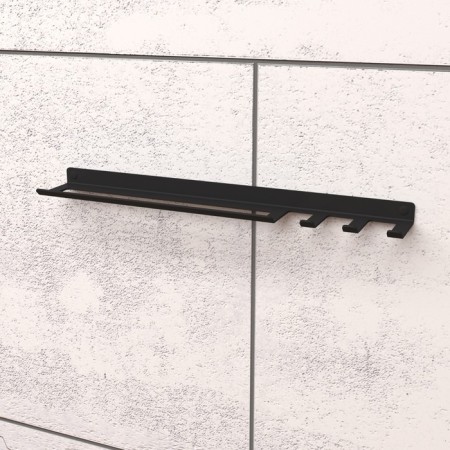Holder for storing skewers and accessories barbecue, wall, black-1