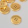 Buttons plastic 4 punctures "gold" 3x3 cm set 10 pcs