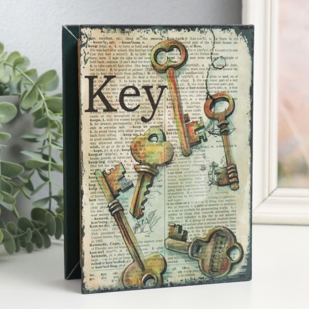 Broke Broke Wood, leatherette "Keys and newspaper" 4.5x13x18 cm-1