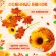 Carnival set "Autumn flowers": a wreath with sunflowers and a brooch