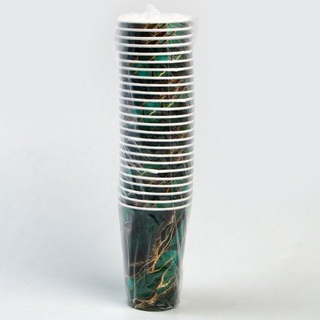 A one -time paper glass for coffee "Marble", 400 ml-1