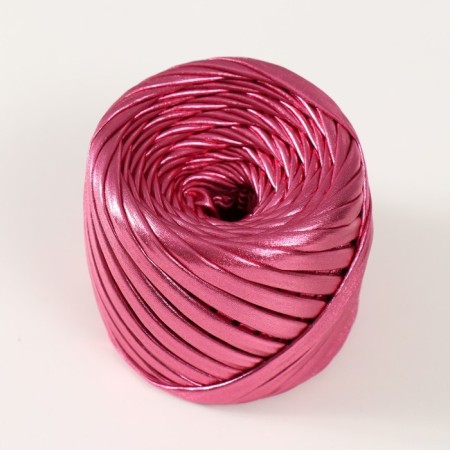 Knitted yarn metallic "disco" 100g (pink)-1
