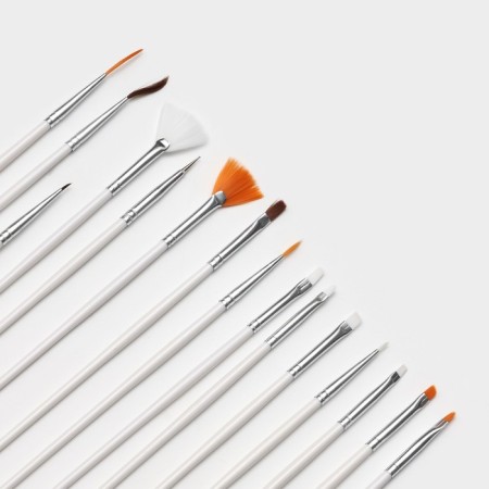 A set of confectionery brushes for decorating the ivory "ivory", 15 pcs, white color-2