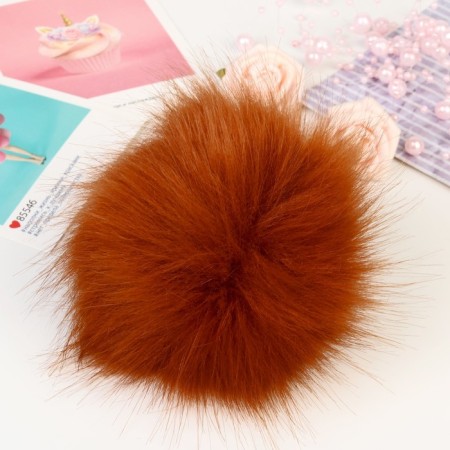 Pompon Artificial fur "Fox" d = 13 cm