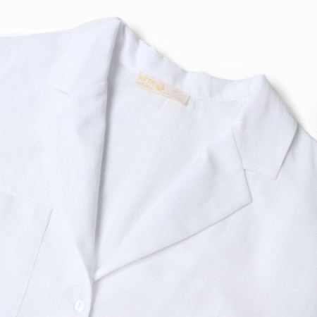Female pajamas (shirt and shorts) KAFTAN LINEN, R.48-50, White-7