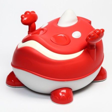 Children's pot "Dinosaurus", red color