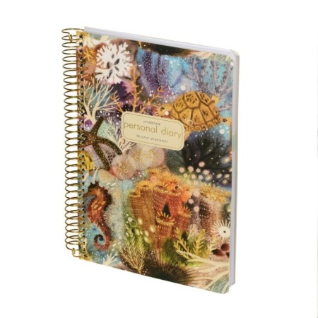 Deliciper of Leduced A5, 136 sheets on the crest of Cute Dairy "Fantasy. Corals", solid cover