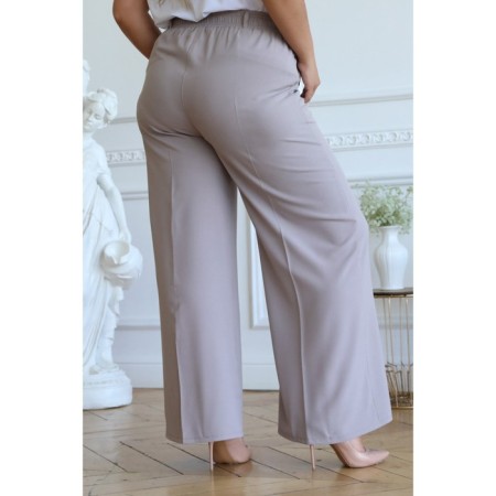 Female trousers, size 52, light gray color-5