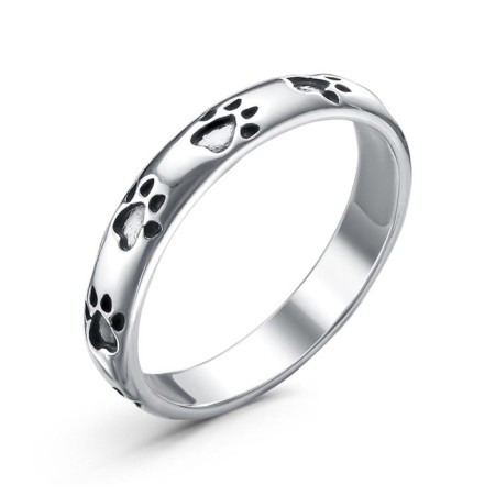 Ring "Paws", echoing with oxidation, 15.5 size