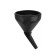 Fuel and fourth funnel with a net, black, large, 175 mm