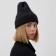 Women's hat minku with lapel, size 54-56, black color