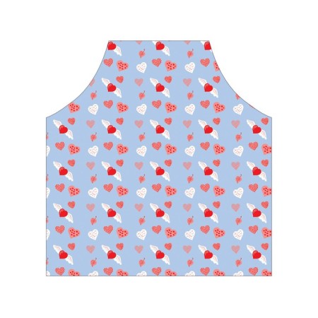 Apron kitchen with a “inspired hearts” photo print, adjustable, size OS-2