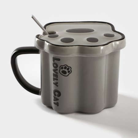 Ceramic Tiger Coramic mug, 350 ml, gray color
