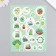 Decor for creativity cardboard "Chips and buttons. Green" 24 pcs 13x16.5 cm