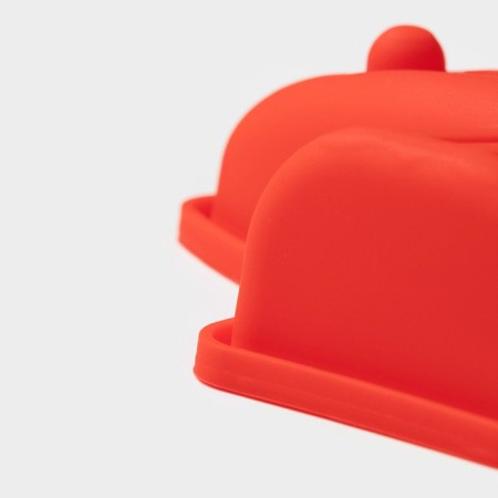 Baking shape of the share "Christmas tree with garland", silicone, 18 × 14.5 × 3.5 cm, red color-3