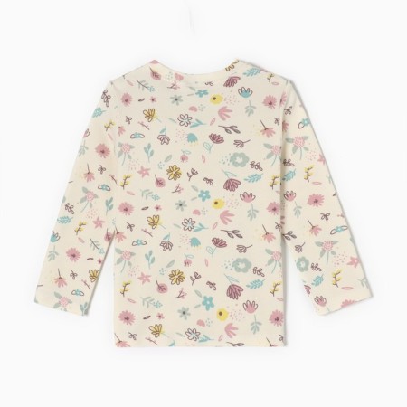 T -shirt with DL. sleeve crumb I Flower, height 74-80 cm, beige-3