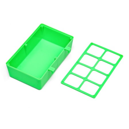 Feeding feeding trough with protection for 8 cells 16.9 x 8.9 x 4.4 cm, green-2