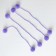 Decorative element on the rope 2 balls, d = 3 cm, set 4 pcs., Lilac color
