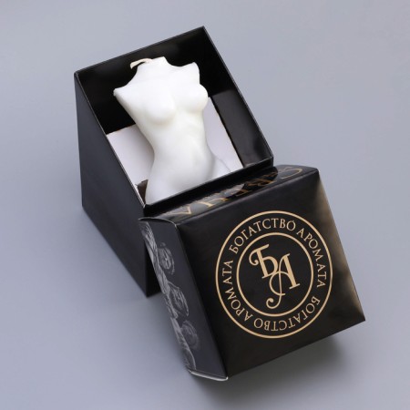 Figure candle in a gift box "Women's silhouette", 10 cm, white-6