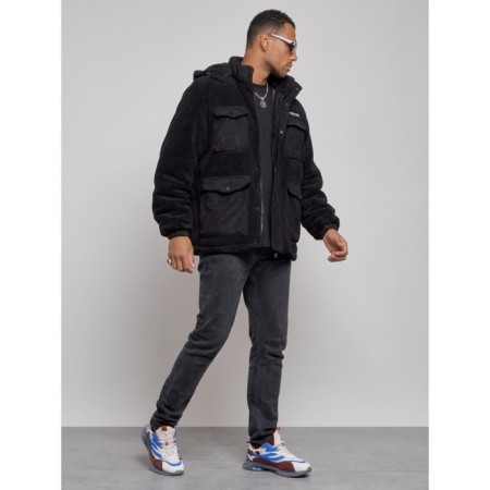 Plush jacket, size 54, black color-2