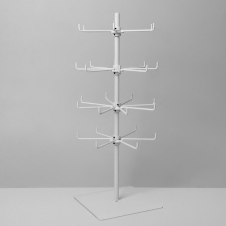 Вертушка, 2 яруса по 6 крючков и 2 яруса по 8 крючков, 17×17×32 см, цвет белый-2