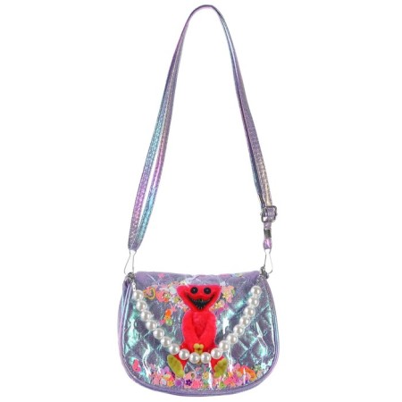 Children's bag on the valve, 6x12x16 cm, adjustable belt, purple mix-1