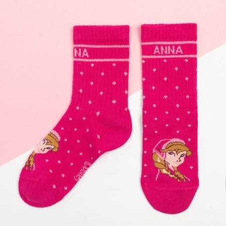 Set of socks "Cold heart", 2 pairs, pink/blue color, 14-16 cm-1