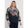 Female blouse, size 72, dark blue color