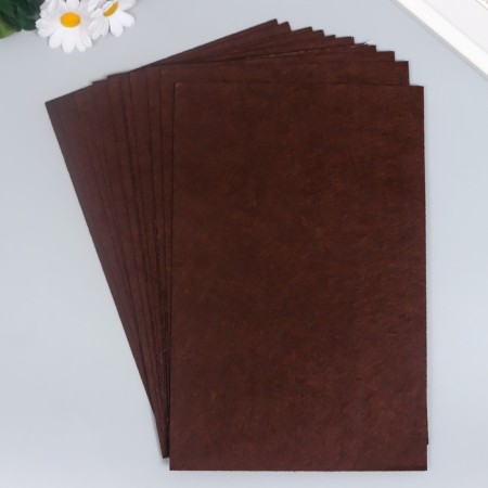 Fetr adhesive "brown" 1 mm (set of 10 sheets) A4 format format-2