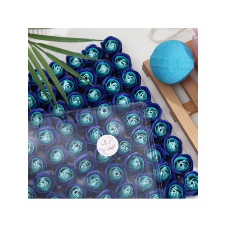 Soap roses white-blue, set 81 pcs-6
