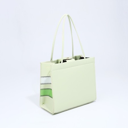 Female bag, lightning tout, green color-1